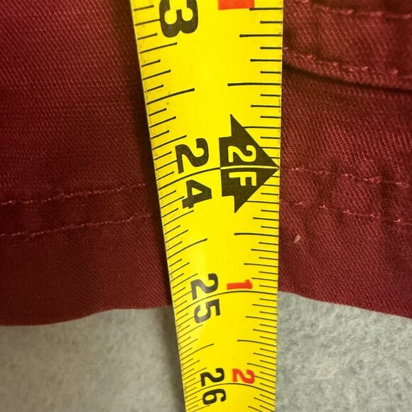 Talbots Petite MP Cotton Twill Safari Utility Jacket Burgundy Drawstring Waist - Picture 13 of 14